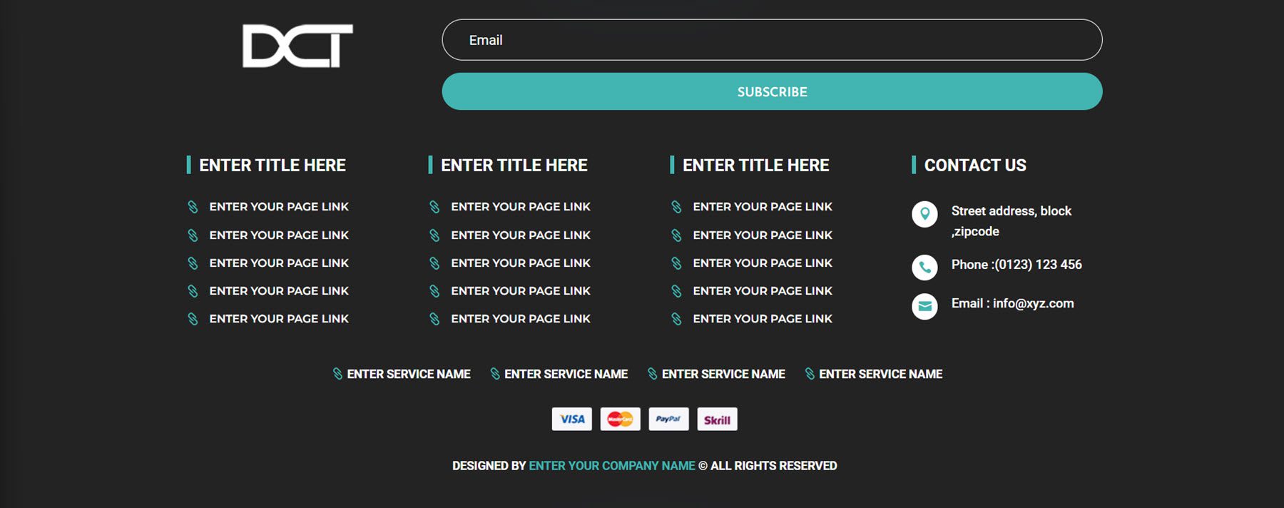 Divi 製品ハイライト 究極の Divi モジュール UI キット フッター 43