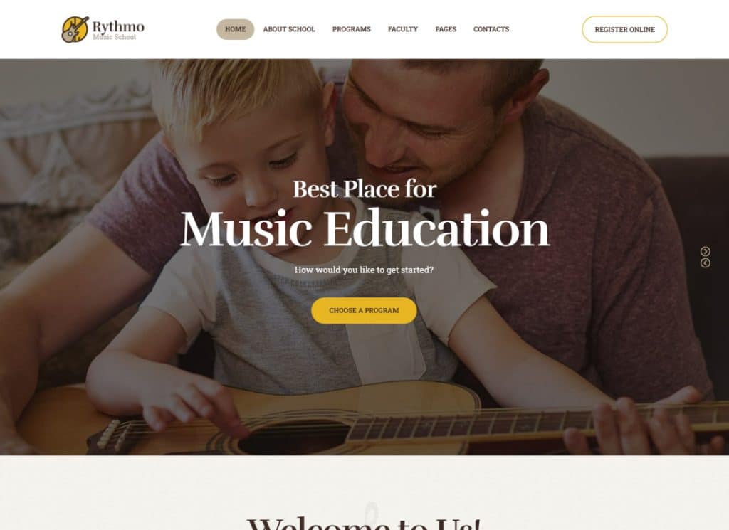 Rythmo | Tema WordPress Sekolah Seni & Musik