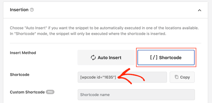 Membuat kode pendek di WPCode Creating a shortcode in WPCode
