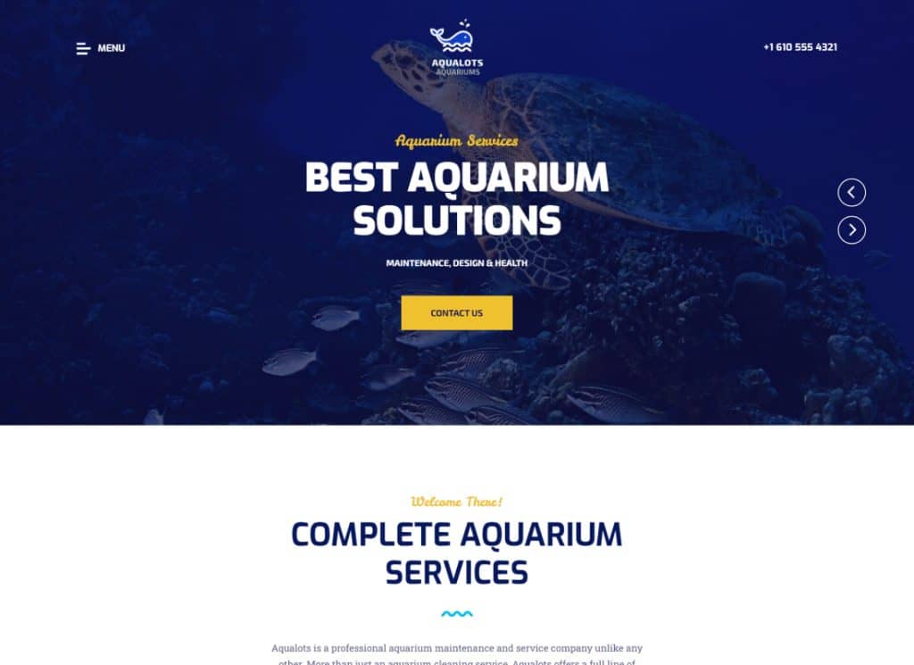 水母 |水族館安裝和維護服務 WordPress 主題