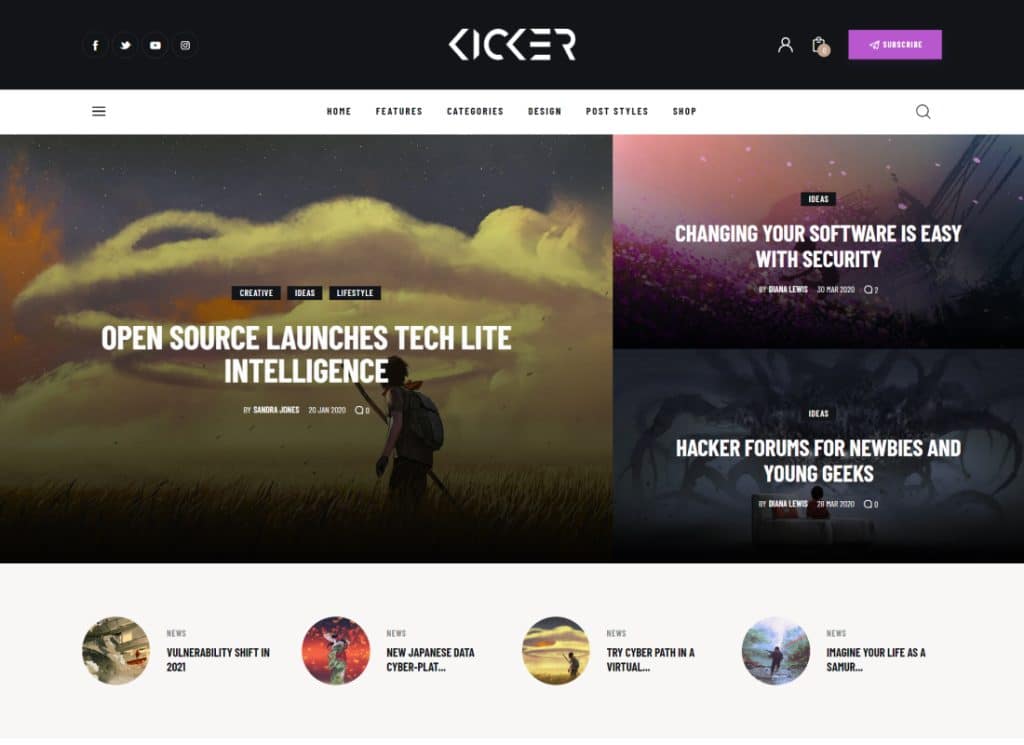 Kicker - 多目的ブログマガジン WordPress テーマ