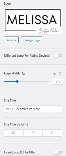 buat tajuk khusus - sesuaikan tema woocommerce langkah 4