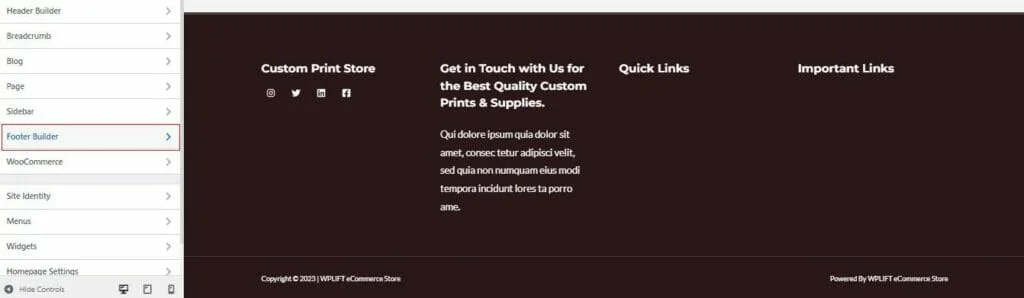 sesuaikan footer Anda - sesuaikan tema woocommerce