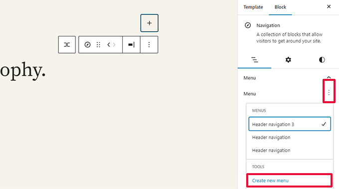 Menüleri yönet Manage menus