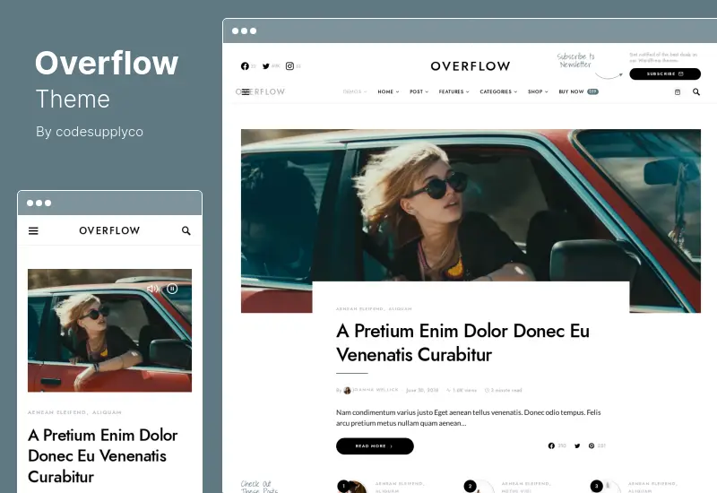 Overflow Theme - 當代博客和雜誌 WordPress 主題