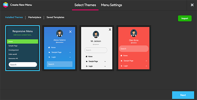 移动菜单主题 SeedProd Mobile menu themes