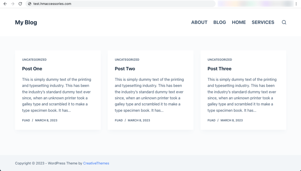 Come clonare un sito WordPress in 3 metodi diversi 13 Preview the cloded website from the frontend