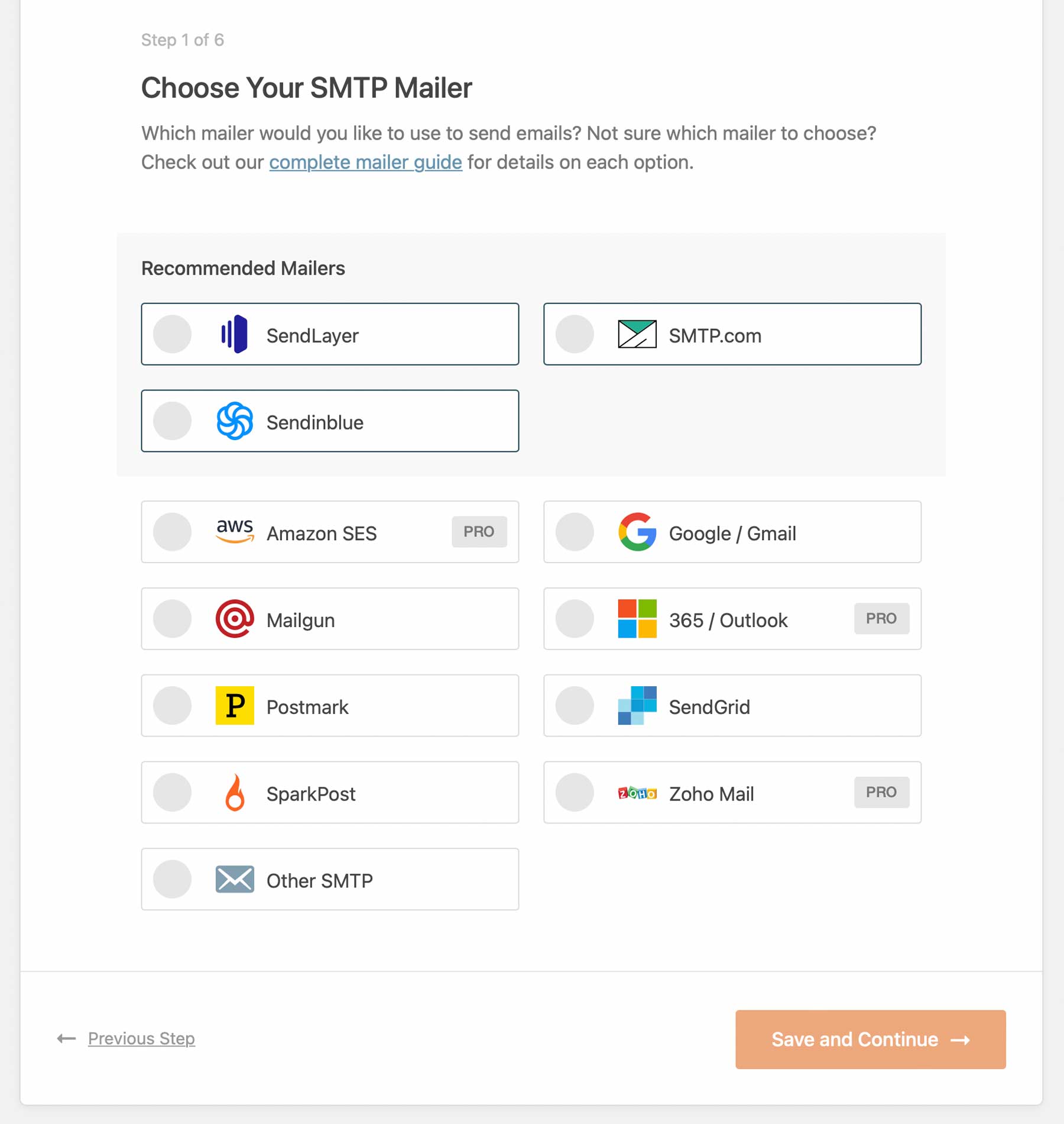 Installazione guidata di WP Mail SMTP