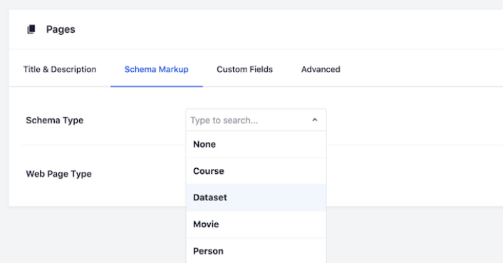 Configurações de marcação de esquema de SEO tudo em um