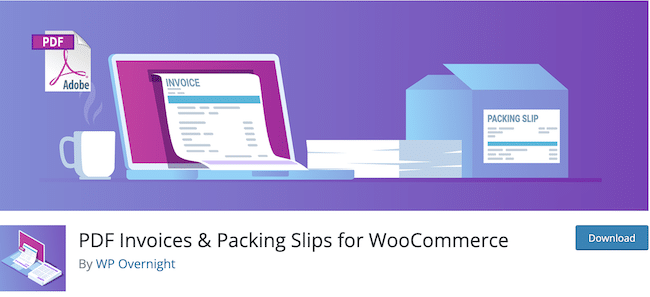 WordPress と WooCommerce 用の PDF ダウンロード プラグイン、PDF 請求書と納品書
