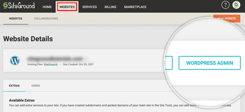 SiteGround から WordPress にログインする