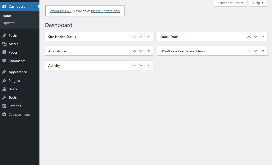 WordPress ダッシュボード