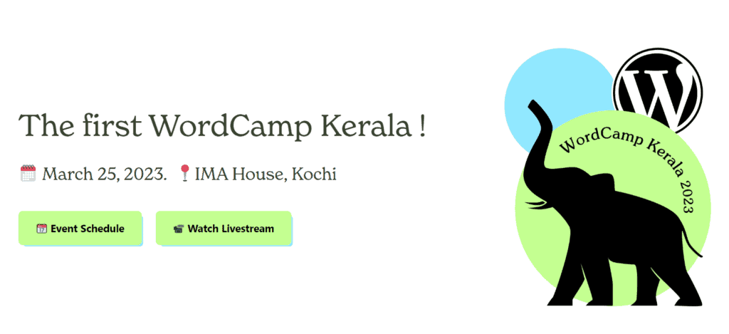 WordCamp ケララ ホームページ