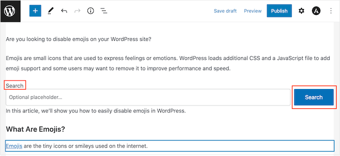 WordPress 検索ブロックのカスタマイズ Customizing the WordPress search block
