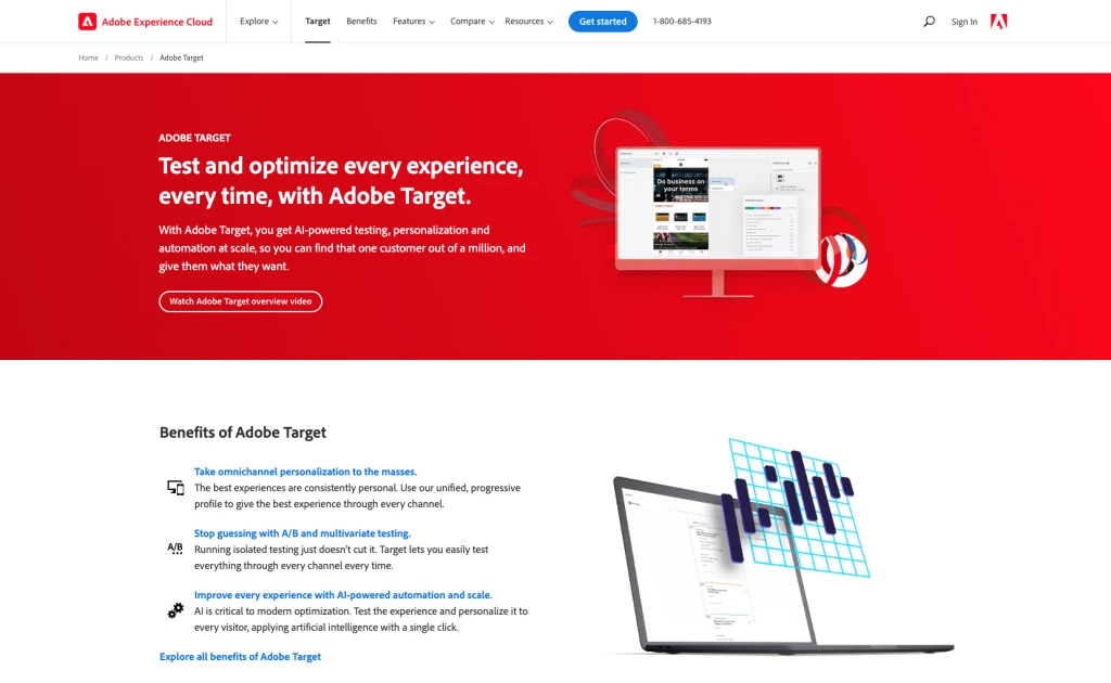 Adobe Target は、大企業向けの優れた Google 最適化の代替手段です。