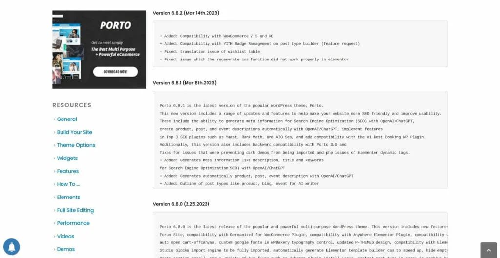 woocommerce wordpress テーマのセキュリティ: changelog/updates ステップ 2