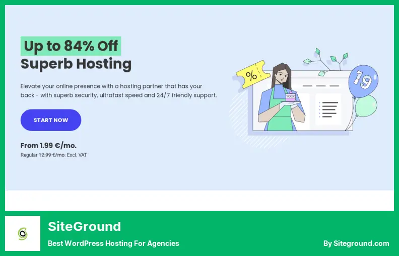 SiteGround - Hosting WordPress Terbaik untuk Agensi