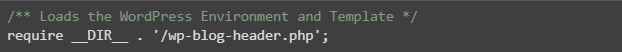 WordPress の index.php ファイルは、ファイル インクルードを使用します。