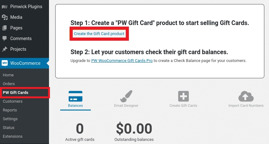 新的礼品卡创建 woocommerce 礼品卡