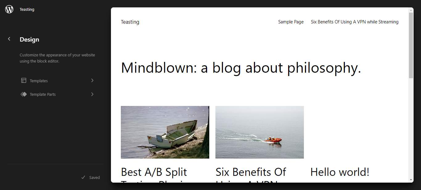 设计 WordPress 6.2