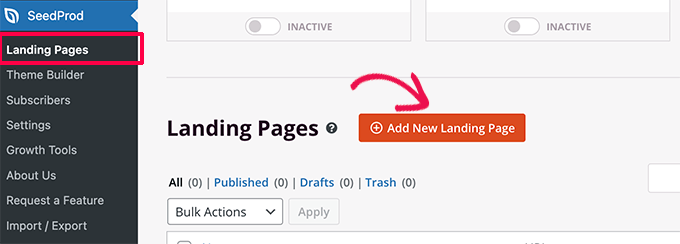 Dodaj nową stronę docelową Add new landing page