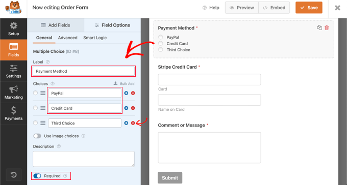 Pilihan Bidang Pilihan Ganda Multiple Choice Field Options