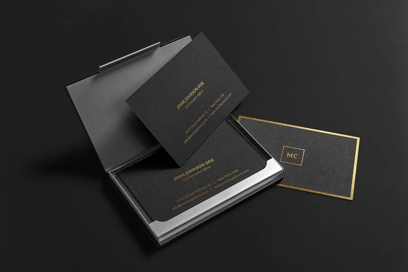 Mockup Kartu Bisnis Premium Gratis -