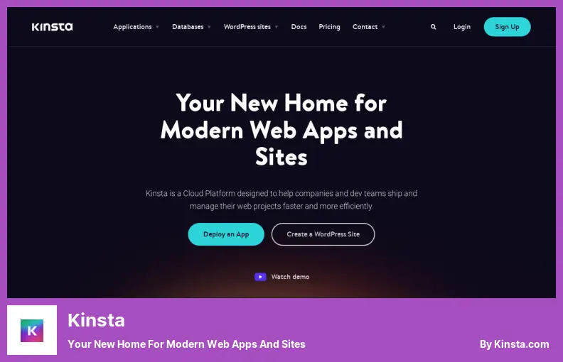 Kinsta - Rumah Baru Anda untuk Aplikasi dan Situs Web Modern