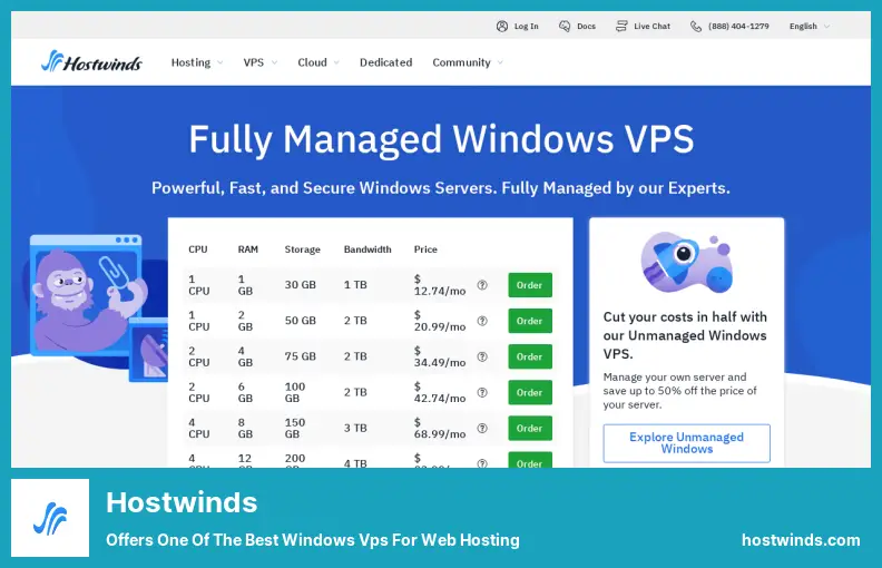 Hostwinds - Menawarkan Salah Satu Vps Windows Terbaik untuk Web Hosting