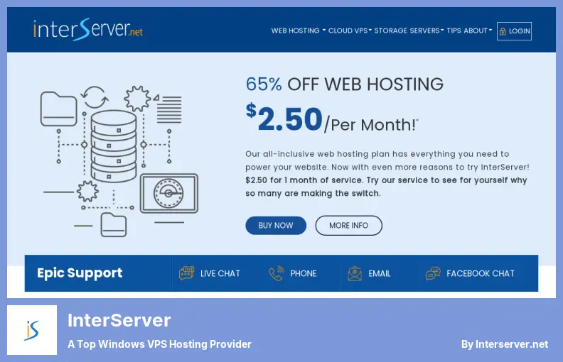 InterServer - Penyedia Hosting VPS Windows Teratas