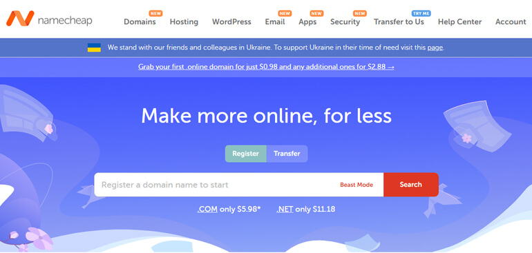 Namecheap 도메인 등록 기관