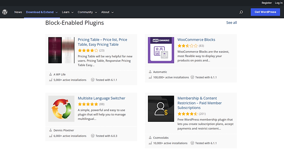 Costos de WordPress para complementos