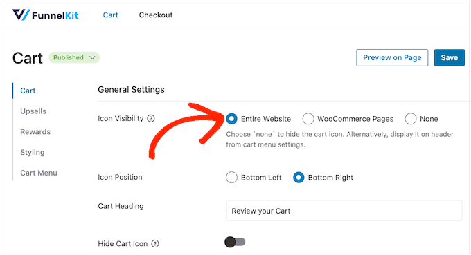 Aggiunta di un'icona del carrello al tuo sito Web WordPress Adding a cart icon to your WordPress website