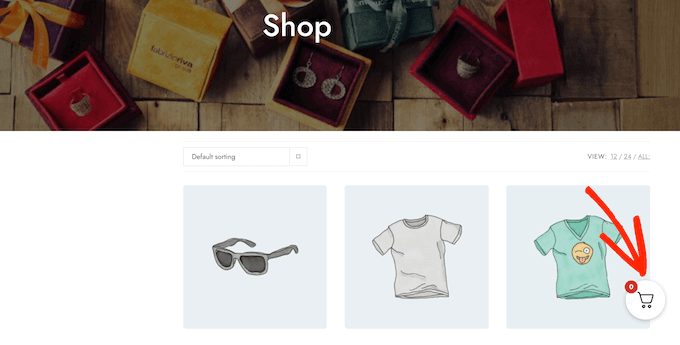 Un esempio di carrello laterale scorrevole in WooCommerce An example of a sliding side cart in WooCommerce