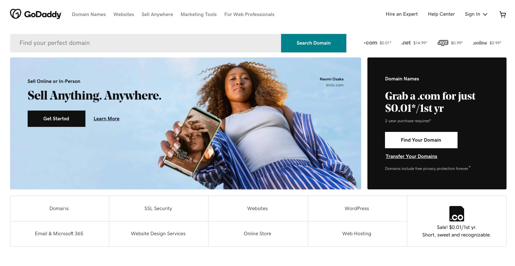 Платформа GoDaddy