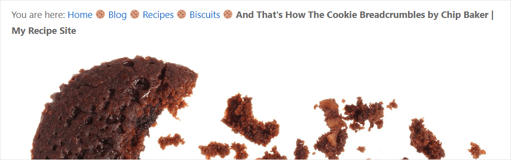 Esempio di personalizzazione dei formati di etichette breadcrumb.