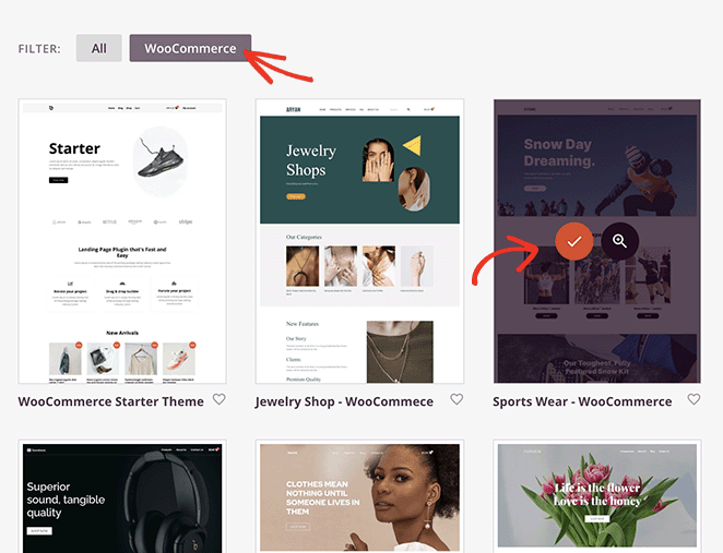 seedprodwoocommercetemplate SeedProd Choose a WooCommerce template kit