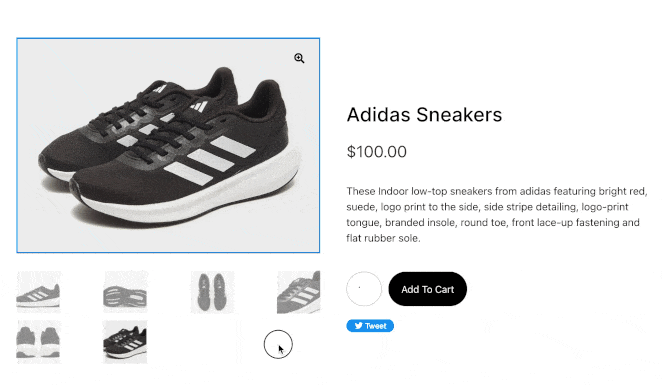 WooCommerceProductImageGallerySliderEsempio SeedProd WooCommerce product image gallery example with SeedProd