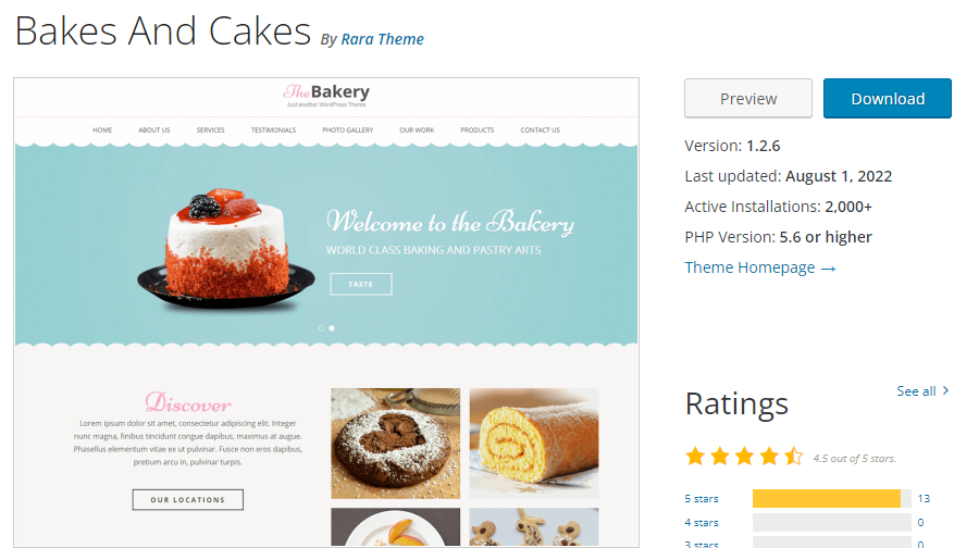 Tema WordPress Bakes-And-Cakes