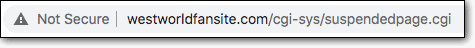 reindirizzamento della pagina a /cgi-sys/suspendedpage.cgi