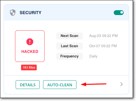 Elimina l'infezione da malware utilizzando MalCare