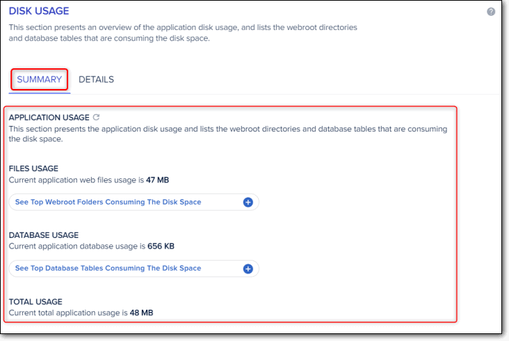 utilizzo del disco cloudways