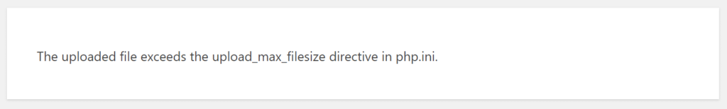 file yang diunggah melebihi arahan upload_max_filesize dalam pemberitahuan kesalahan php ini