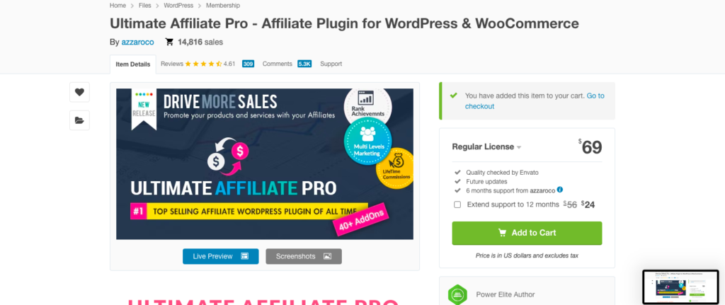 Plugin afiliasi Ultimate Affiliate Pro