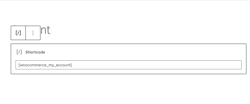 Aggiunta di codici brevi WooCommerce