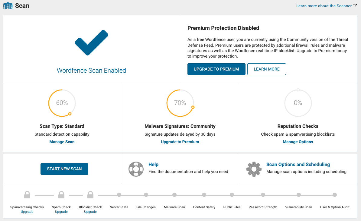 Scanner di malware Wordfence