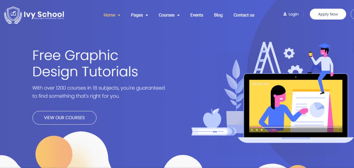 教育 WordPress 主题 - 响应最快和最受欢迎的 79 Ivy school WordPress Theme