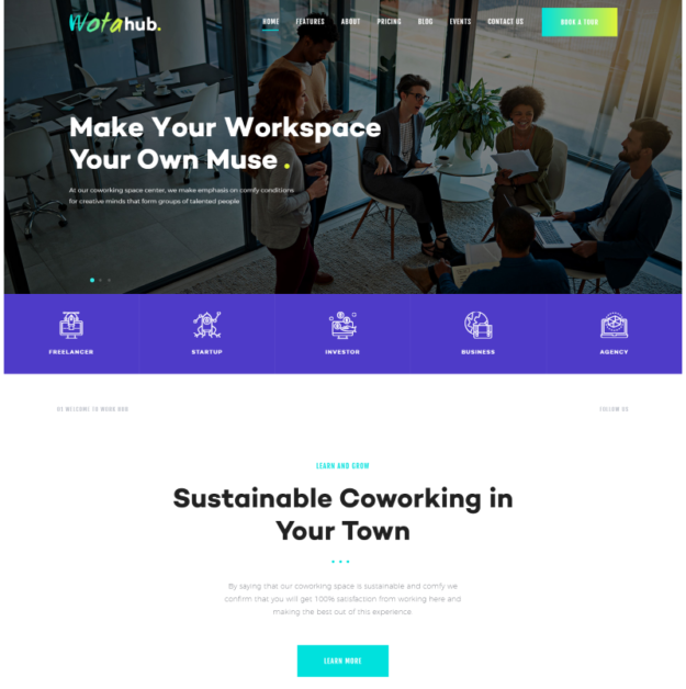 如何使用 WordPress 主题启动联合办公网站 80 WotaHub Coworking Space WordPress Theme
