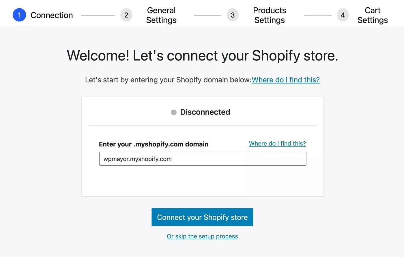 Shopify를 WordPress에 연결