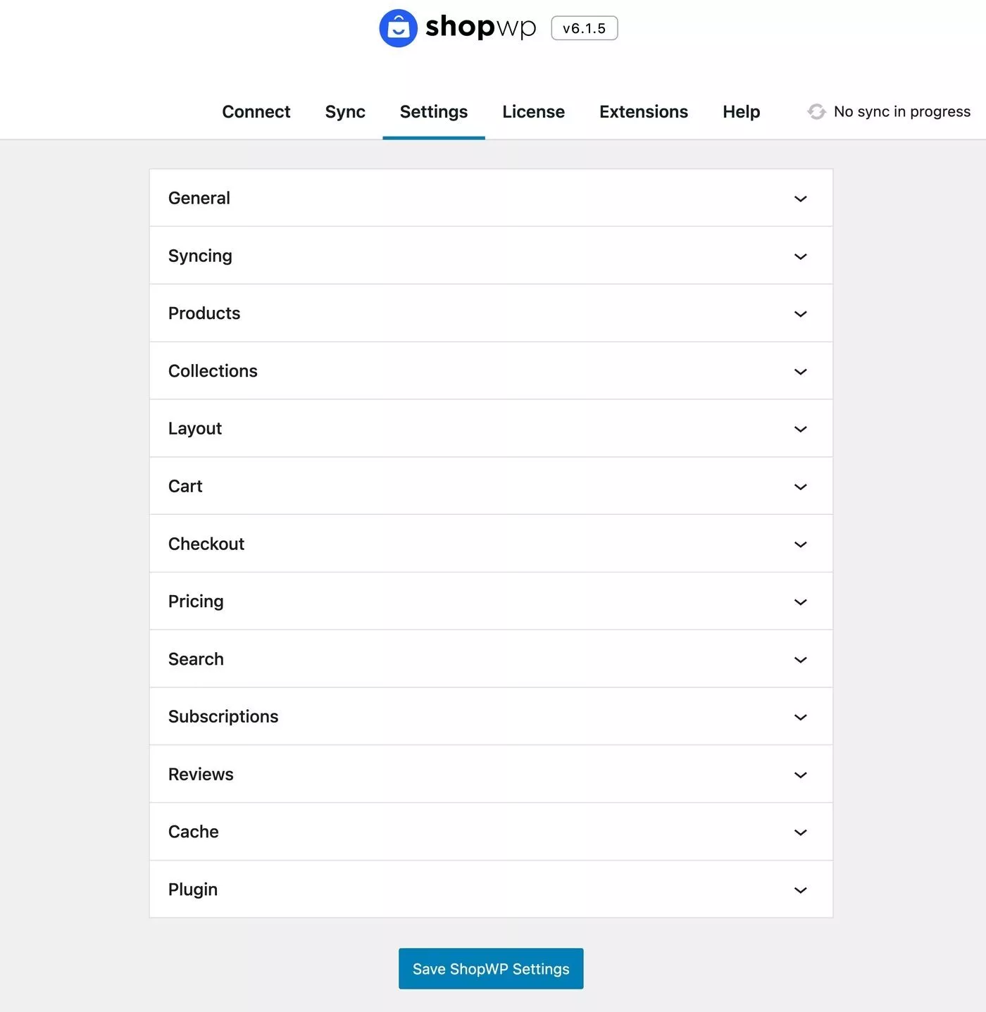 ShopWP 설정